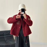2025 Eco-friendly fur fleece lapel zipper high-end imitation mink coat ferret jacket warm autumn and winter