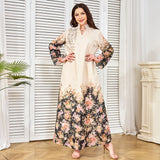 Middle East Muslim robe women's long dress new hot diamonds with diamonds traditional ethnic clothing abaya Dubai dress