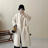 2025 friendly mink solid color stand-up collar single-breasted extended high-end imitation mink coat, ferret coat to keep warm in autumn and winter