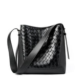 Cowhide hand-woven tote mother and child bag new leather commuting large capacity fashion shoulder bag crossbody women's bag