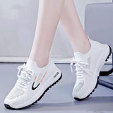 woloong Women's Breathable Mesh Summer Thin Flying Woven Sneakers