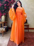 2025 new  Popular trade women's clothing independent station swinging sexy long dress shawl two-piece banquet evening dress