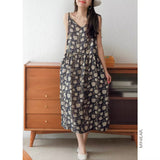 summer new Korean version fashion loose temperament thin suspender skirt women's small travel sweet dress
