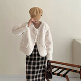 2025 friendly mink collarless shoulder sleeves single-breasted multi-button high-end imitation mink coat ferret jacket to keep warm in autumn and winter