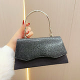 WOLOONG 2025 New New  niche small bag bar party banquet bag diamond-encrusted handbag single shoulder oblique span dinner bag