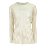 Folds spring new basic suit Korean version temperament versatile long-sleeved top skirt suit women