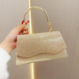 WOLOONG 2025 New New  niche small bag bar party banquet bag diamond-encrusted handbag single shoulder oblique span dinner bag