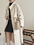 2025 friendly mink stand-up collar metal collar buckle imitation mink coat, high-end ferret coat to keep warm, new in autumn and winter