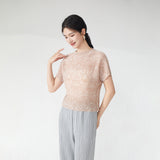 2025 Design T-shirt women's 2025 new popular fashion high-end bat sleeves loose and thin versatile short-sleeved top
