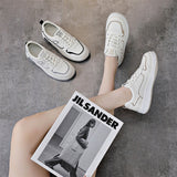 woloong Comfortable Women's Size White Breathable All-match Sneakers