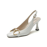 woloong Women's Summer Morandi With Toe Box Back Open Heels