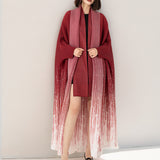 2025 Middle East Muslim robe women's long skirt women's clothing loose large size folds gradual change high sense Arab Dubai clothing