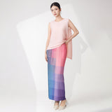 2025 basic skirt women's summer suit covering meat and showing thinness irregular sleeveless T-shirt hip skirt two-piece set