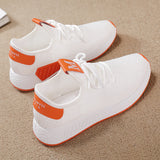 woloong Trendy Women's Korean Versatile Spring White Sneakers