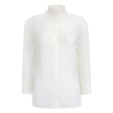 Comfortable women's clothing spring new long-sleeved shirt non-ironing pleated shirt design sense niche top jacket women