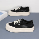 woloong Fashion Lace Fisherman Lace-up Sports Korean Sneakers