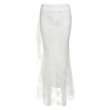 2025 style  spring new women's clothing high-end irregular hem slim and thin banquet skirt