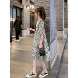 floral dress women's  summer new doll collar thin large size small A-word skirt