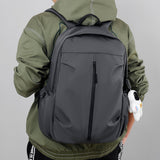 Backpack Casual Fashion Brand Street Simplicity Backpack Oxford Cloth Water Repellent Men's and Women's Schoolbags Middle School Students