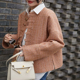 2025 New Chinese style small fragrant coat high sense spring and autumn women's tweed short coat women's spring new