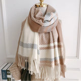New Free Shipping Scarf Headscarf Winter Women Ladies Men Preppy Striped Warm Scarves Soft Pashmina Mujer Female Male Wrap Shawl