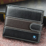 woloong Men's Leather Wallet Brand Short Handy Purse Male Pocket Bag For Coin Money Leather Zipper Wallet Mini Card Holder Small Purse