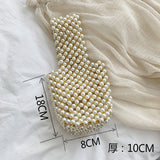 woloong Mini Pearl Bag Handmade Vintage EVA Beaded Fashion Banquet Party Shoulder Bag Female Wedding Bags Luxury Women's Coin Purse