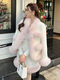 High Quality Winter Plush Thick Warm Wool Two Piece Set For Women Jacket Coat + Skirt Suits Girl Korean Sweet 2 Piece Outfits