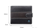 woloong Men's Leather Wallet Brand Short Handy Purse Male Pocket Bag For Coin Money Leather Zipper Wallet Mini Card Holder Small Purse