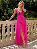 woloong Mesh Sequins V-neck Dress Women New Cocktail Party Dresses Backless Summer Maxi Long Bodycon Dress Elegant Dress