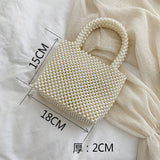 woloong Mini Pearl Bag Handmade Vintage EVA Beaded Fashion Banquet Party Shoulder Bag Female Wedding Bags Luxury Women's Coin Purse