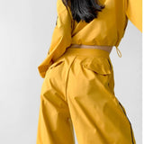 White Black Sports Tracksuits Set Women Windbreak Fast Dry Cropped Zip Up Jackets Coat Top Wide Leg Baggy Pants Trousers