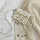 woloong Mini Pearl Bag Handmade Vintage EVA Beaded Fashion Banquet Party Shoulder Bag Female Wedding Bags Luxury Women's Coin Purse