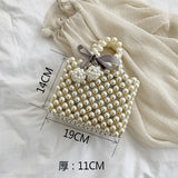 woloong Mini Pearl Bag Handmade Vintage EVA Beaded Fashion Banquet Party Shoulder Bag Female Wedding Bags Luxury Women's Coin Purse