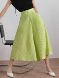 Loose Green Skirt Pants For Women High Waist Solid Minimalist Casual Skirts Pant Female Summer Clothing Fashion New