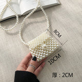 woloong Mini Pearl Bag Handmade Vintage EVA Beaded Fashion Banquet Party Shoulder Bag Female Wedding Bags Luxury Women's Coin Purse