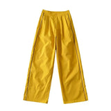 White Black Sports Tracksuits Set Women Windbreak Fast Dry Cropped Zip Up Jackets Coat Top Wide Leg Baggy Pants Trousers
