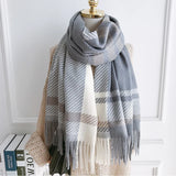 New Free Shipping Scarf Headscarf Winter Women Ladies Men Preppy Striped Warm Scarves Soft Pashmina Mujer Female Male Wrap Shawl