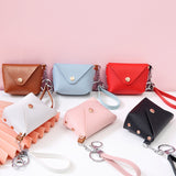 woloong New Fashion Ladies PU Leather Mini Wallet Card Key Holder Coin Purse Solid Color Clutch Bag Kids Purses Small Handbag Bag