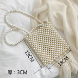 woloong Mini Pearl Bag Handmade Vintage EVA Beaded Fashion Banquet Party Shoulder Bag Female Wedding Bags Luxury Women's Coin Purse