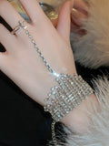 woloong Tasseled Rhine Stones Bracelet Accessories