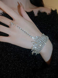 woloong Tasseled Rhine Stones Bracelet Accessories