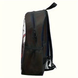 2pcs Stylish Printed Nylon Backpack Set - Lightweight, Large Capacity, Zipper Closure, Cute Design, Ideal for School Days and Birthday Gifts for Boys and Girls