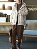 woloong Original Solid Hooded Cotton-Padded Coat