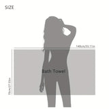 1pc Super Absorbent Cotton Bath Towel - 27x55 Inches - Soft And Comfortable For Adults - Perfect For Bathroom Supplies