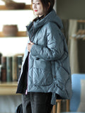 woloong Original Solid Hooded Cotton-Padded Coat