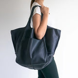 Large Capacity Retro Tote Bag - Spacious Interior, Versatile Shopping Bag, Premium PU Leather - Embracing Minimalist Chic with a Timeless Design