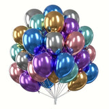 25pcs, 5-inch Chrome Metalic Balloons for Birthday, Wedding, Baby Shower, Anniversary Decor - 25 Balloons Pack
