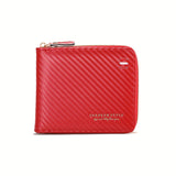 Classic Mini Solid Color Short Wallet, Zipper Around Coin Purse, Versatile Credit Card Holder