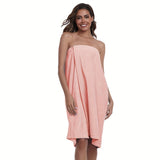 Ultra-Soft Adjustable Women's Shower Wrap Robe - Versatile Solid Color Bath Towel Dress for Spa, Sauna, Beach, Pool, Gym & Travel